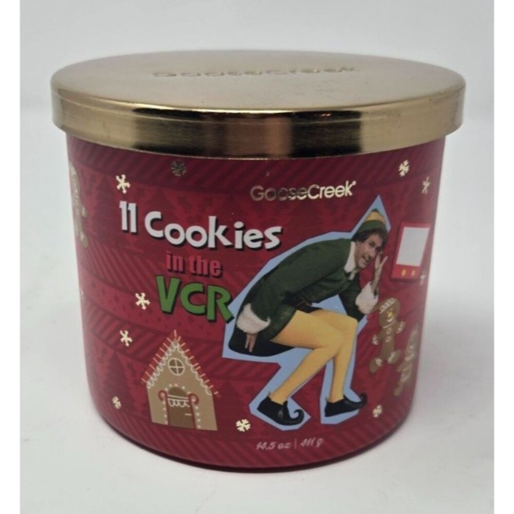 Goose Creek Elf 11 Cookies in the VCR 3-Wick Candle 14.5oz Gingerbread New